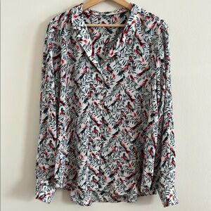 Bird Print Women's Top - Multicolor